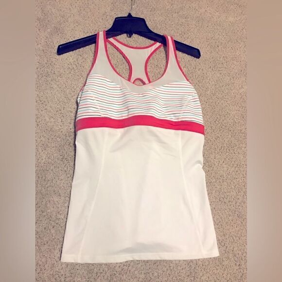 ZELLA White Racerback Tank Top - Size L - Picture 1 of 6